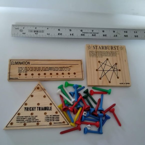 Toys 3vintage Mini Wooden Board Games Poshmark